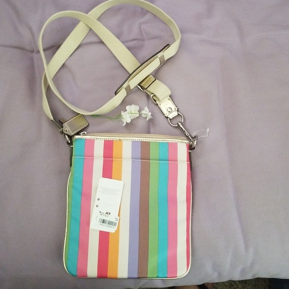 Reserved*Coach crossbody multi colored purse - Picture 3 of 7